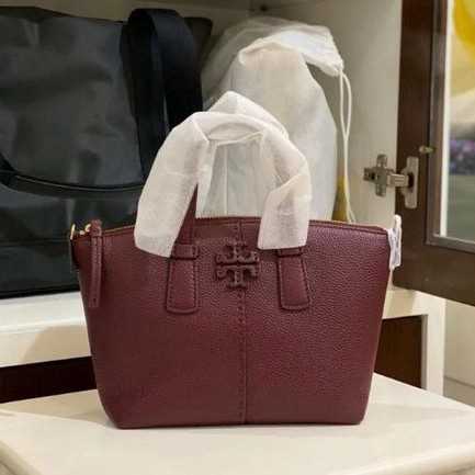 Tory Burch Mcgraw Mini Top Zip Satchel - adasale