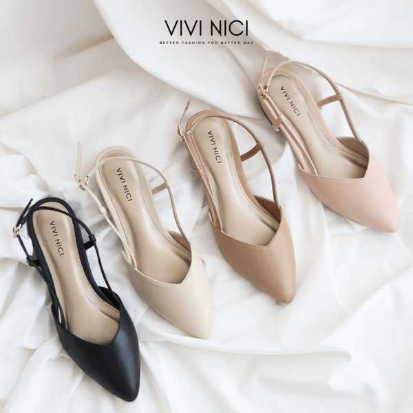 Vivi Nici - Xera Sepatu Sandal Mules Hak 3 cm - adasale