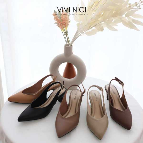 Vivi Nici - Navva Sepatu Sandal Mules Hak 5 cm - adasale
