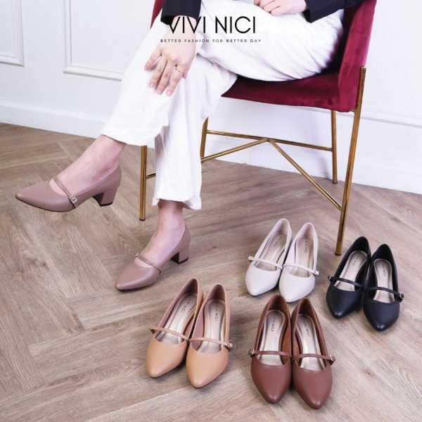 Vivi Nici - Bianca Sepatu Wanita Hak 5 cm - adasale