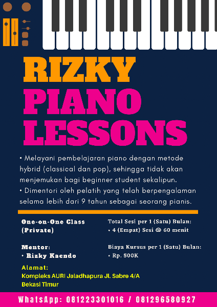 RIZKY PIANO LESSONS (Kursus Piano Murah di Bekasi) - adasale