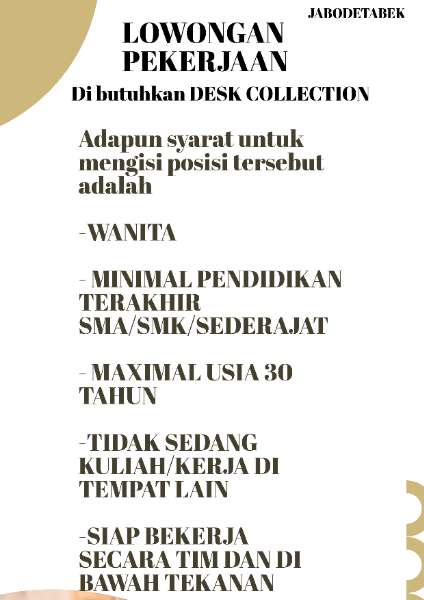 LOWONGAN KERJA (KHUSUS PEREMPUAN) - adasale