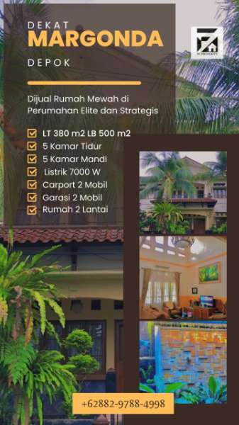 Rumah Mewah 2 Lantai di Perumahan Dekat Margonda - adasale