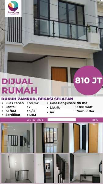 Rumah di Perumahan Dukuh Zamrud, Bekasi - adasale