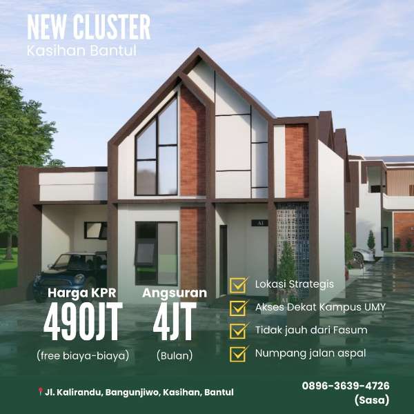 RUMAH MURAH JOGJA BELAKANG KAMPUS UMY JOGJA - adasale