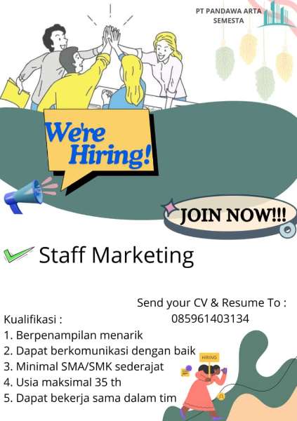 Sedang mencari staff - adasale