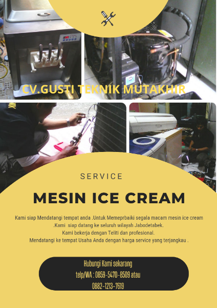 JASA SERVICE MESIN ICE CREAM GELATO - adasale