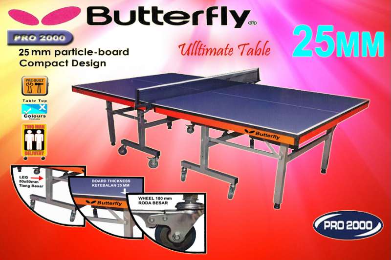 Tenis Meja pingpong merk BUTTERFLY 25 mm - adasale