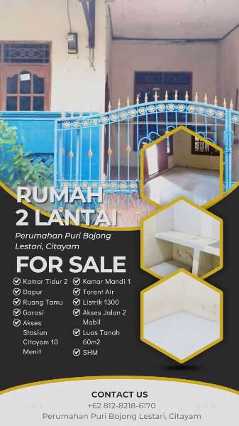 Rumah Di Jual 2 Lantai - adasale