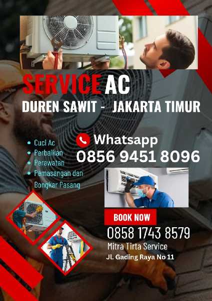 JASA SERVICE AC DUREN SAWIT JAKARTA TIMUR - adasale