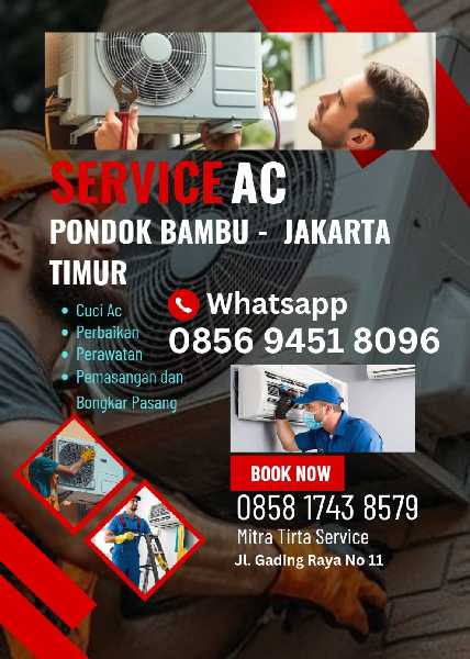 JASA SERVICE AC PONDOK BAMBU JAKARTA TIMUR - adasale
