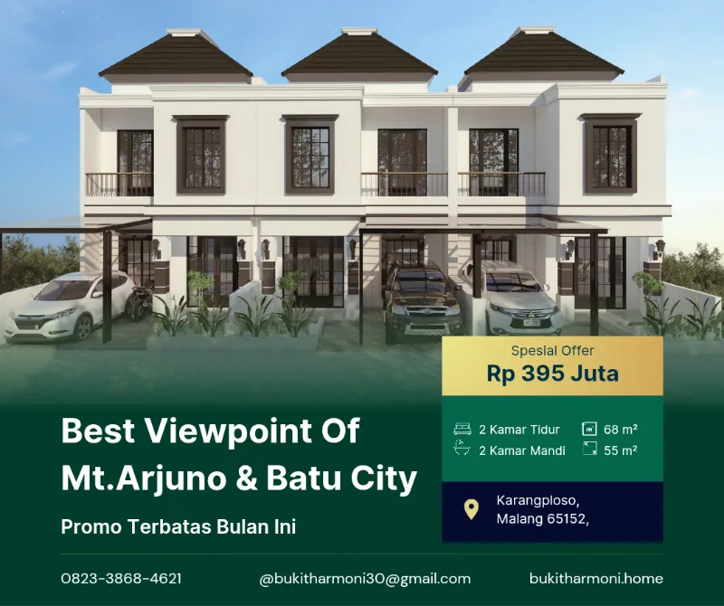 Villa 2 lantai dekat kota batu - adasale