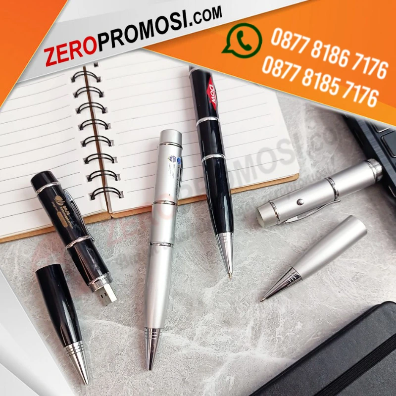 Flashdisk Pulpen 3in1 Laser Pointer Custom Logo - adasale