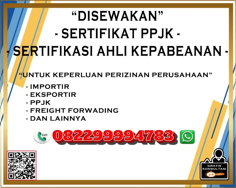 SEWA SERTIFIKAT PPJK SERTIFIKAT AHLI KEPABEANAN - adasale