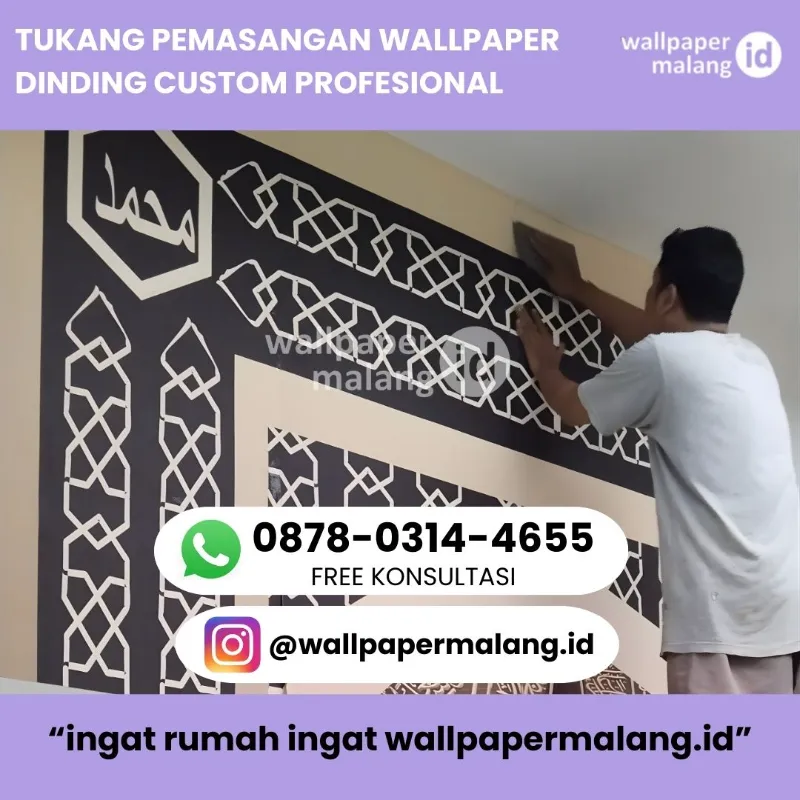 TUKANG PEMASANGAN WALLPAPER DINDING CUSTOM - adasale