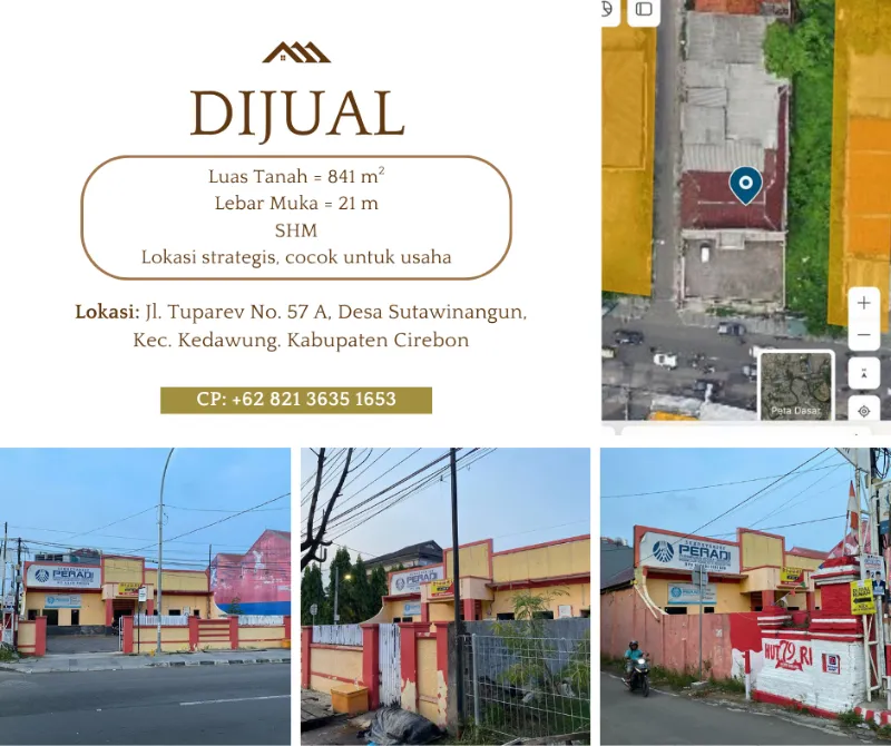 Dijual Bangunan Komersil di Jl. Tuparev, Cirebon - adasale
