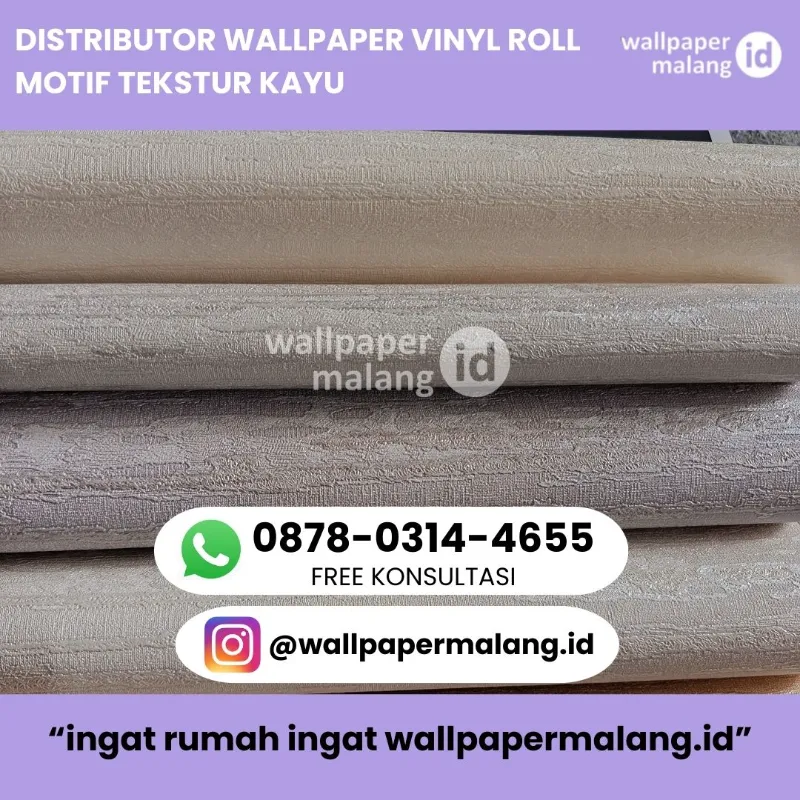 WALLPAPER VINYL ROLL MOTIF TEKSTUR KAYU - adasale