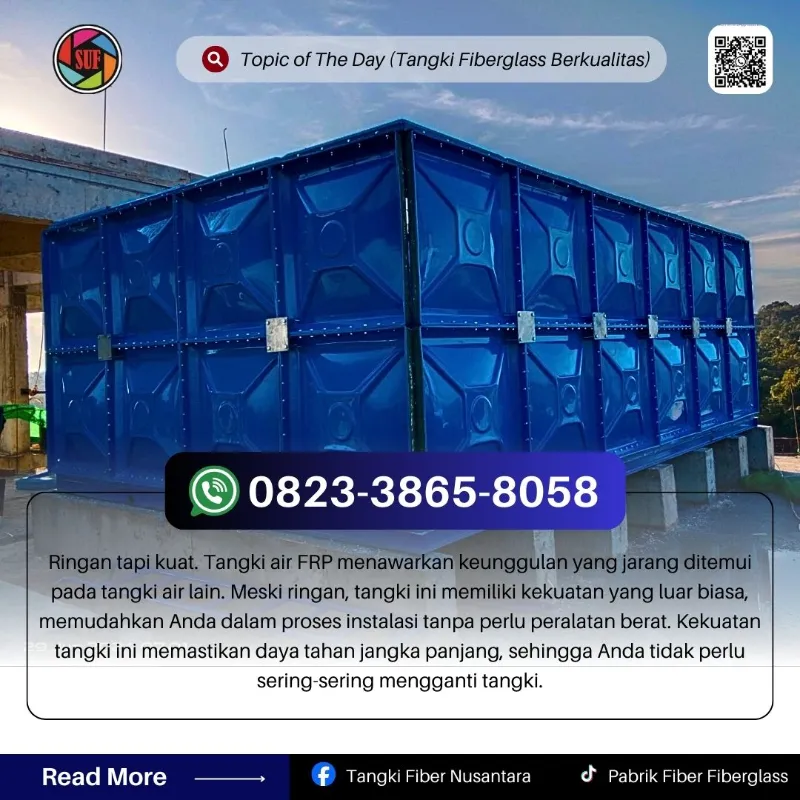 Tangki Panel Fiberglass FRP di Lamongan - adasale
