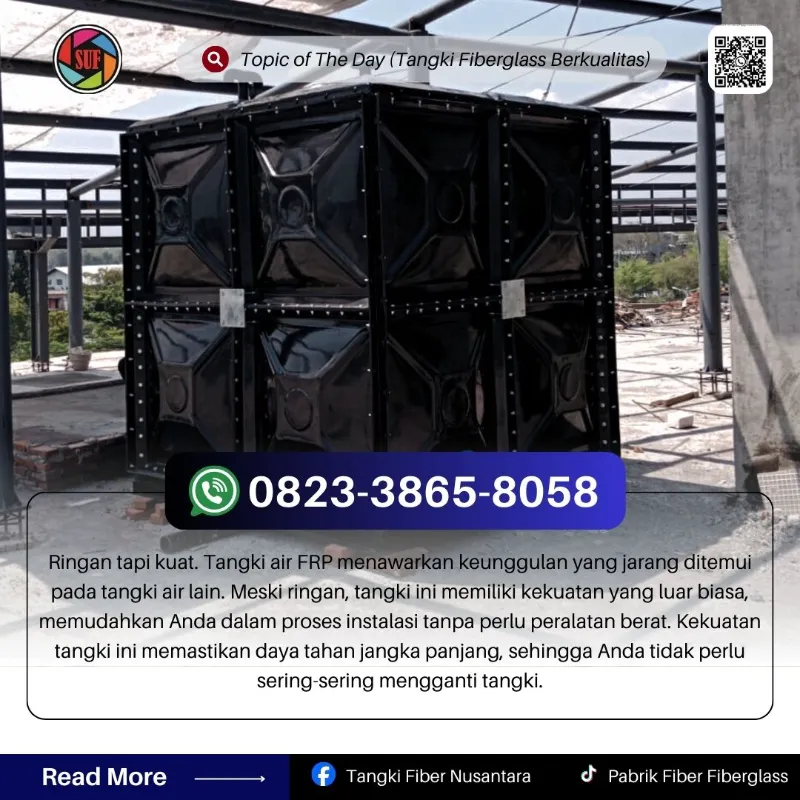 Tangki Panel Fiberglass 6000 Liter di Bojonegoro - adasale