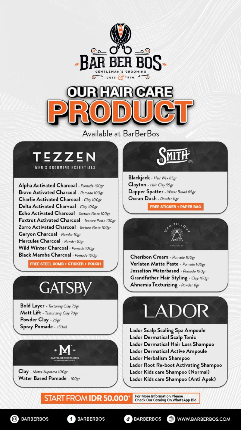 PRODUK HAIRSTYLING READY DI BARBERBOS RAMDAN - adasale
