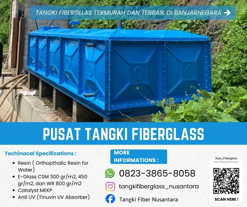 Tangki Fiberglass FRP 1000 Liter di Banjarnegara - adasale
