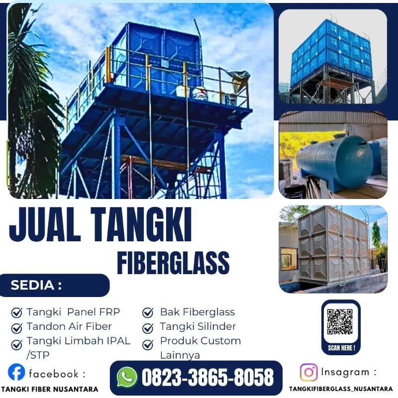 Tangki Penyimpanan Air Fiberglass di Bandung - adasale
