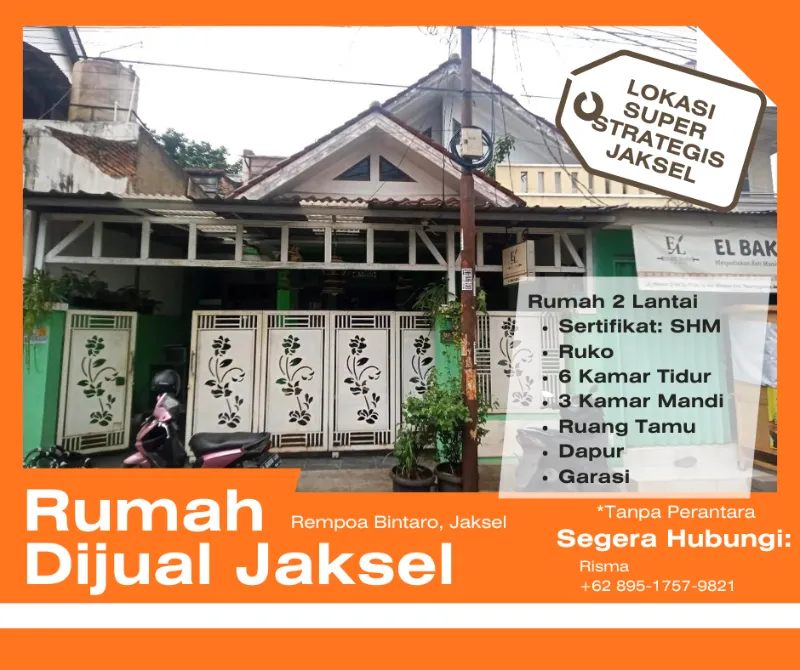 Harus Terjual Rumah 2 Lantai Strategis di Jaksel - adasale