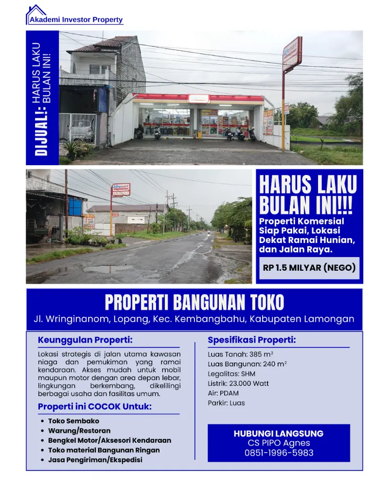 BU DIJUAL CEPAT DAN MURAH RUANG USAHA - adasale