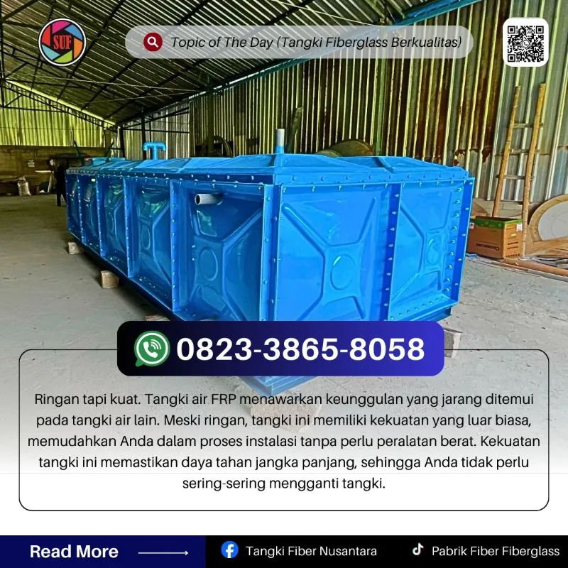Tangki Panel Fiberglass FRP Terlaris di Blitar - adasale