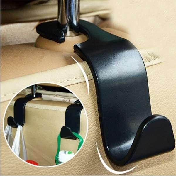 Gantungan Barang Headrest Mobil - Hitam - adasale