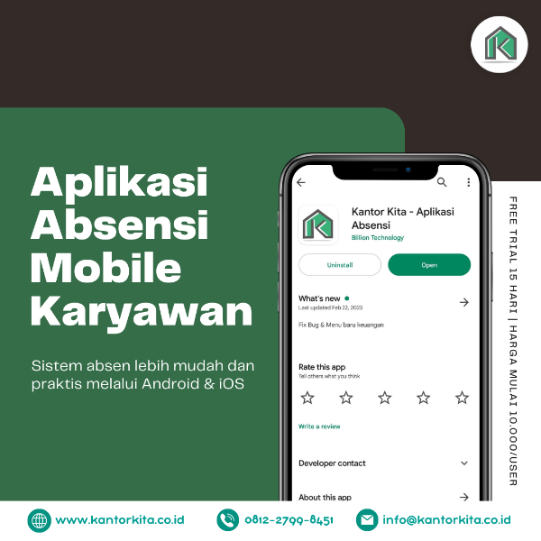 Aplikasi Absensi Mobile Android & iOS - adasale