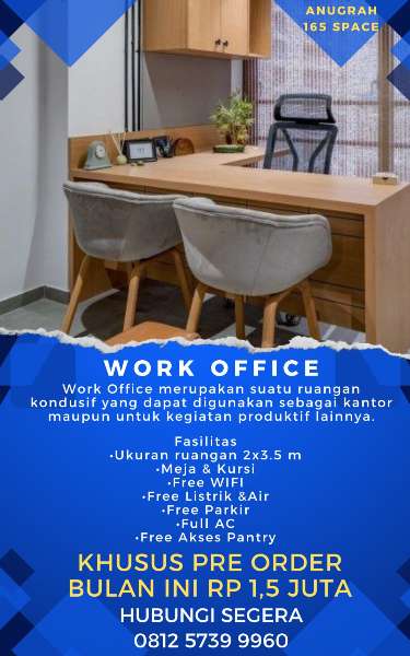 Sewa Work Office Hanya 1.5 Jutaan - adasale