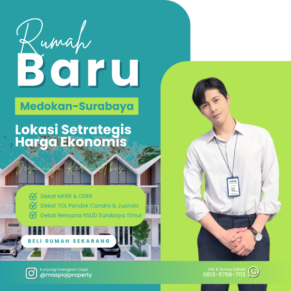Rumah Hadap ke Timur di Surabaya Timur - adasale