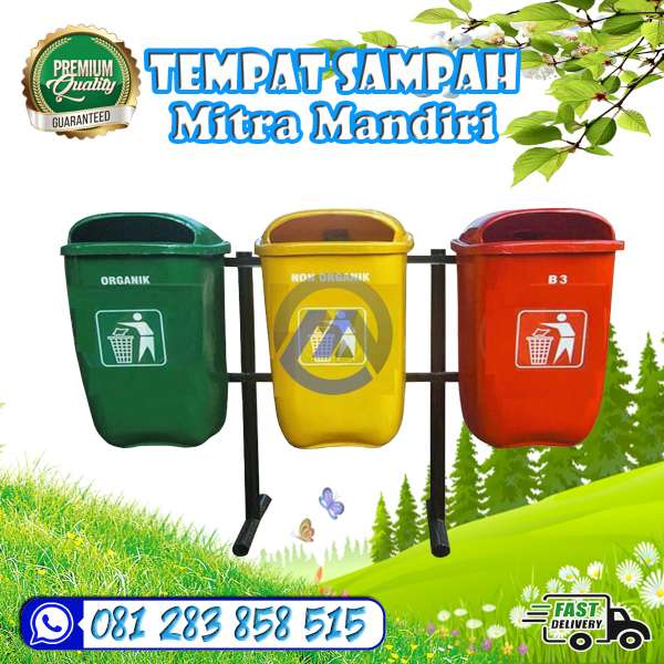 Tempat Sampah Gandeng 3 Premium - adasale
