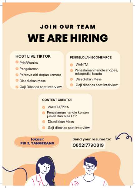 LOWONGAN HOST LIVE - adasale