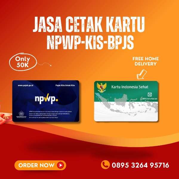 0895-3264-9571 Jasa Cetak Npwp, Bpjs, Kis Malang - adasale