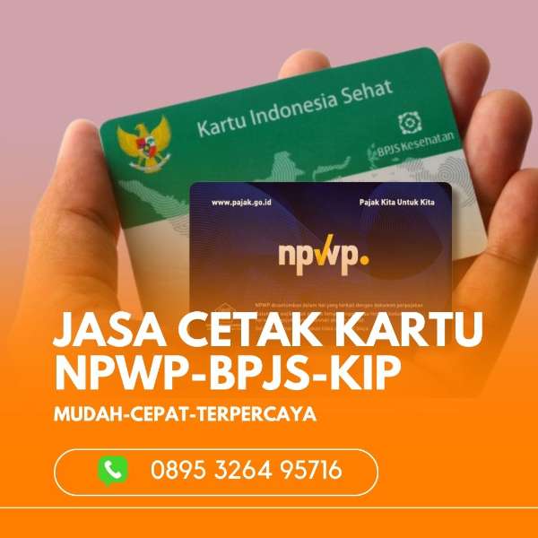0895-3264-9571Jasa Cetak Npwp, Bpjs, Kis Nganjuk - adasale