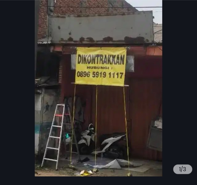 Dikontrakan toko area ps minggu pinggir jalan - adasale
