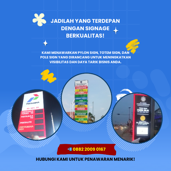 Jasa Pembuatan Pylon Sign/Totem Sign Pekalongan - adasale