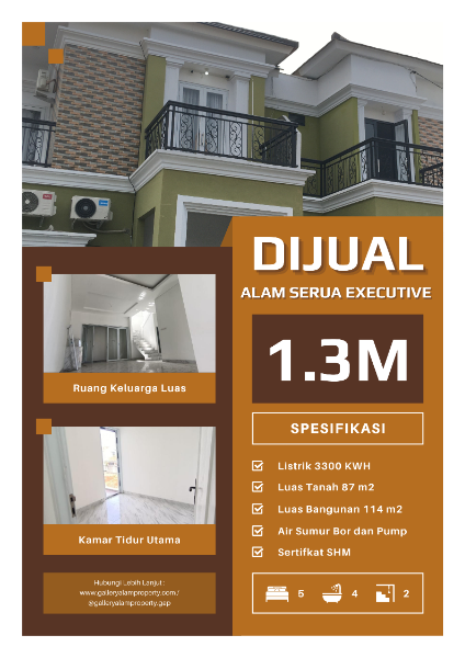 Jual Rumah Cluster Alam Serua Executif  - adasale