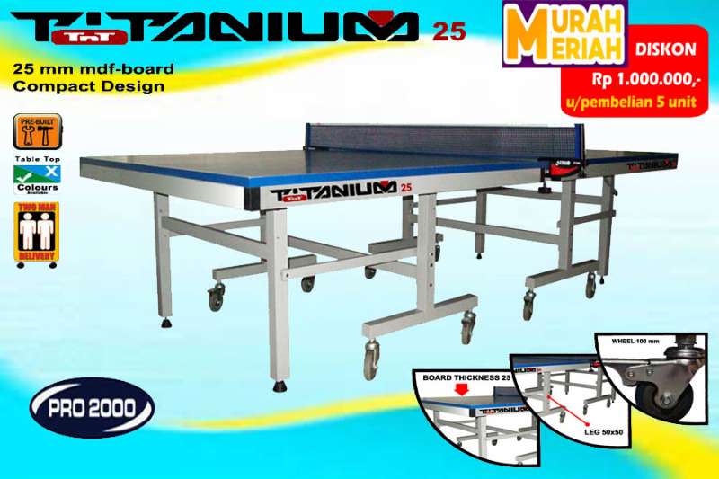 Tenis Meja pingpong merk TITANIUM  - adasale