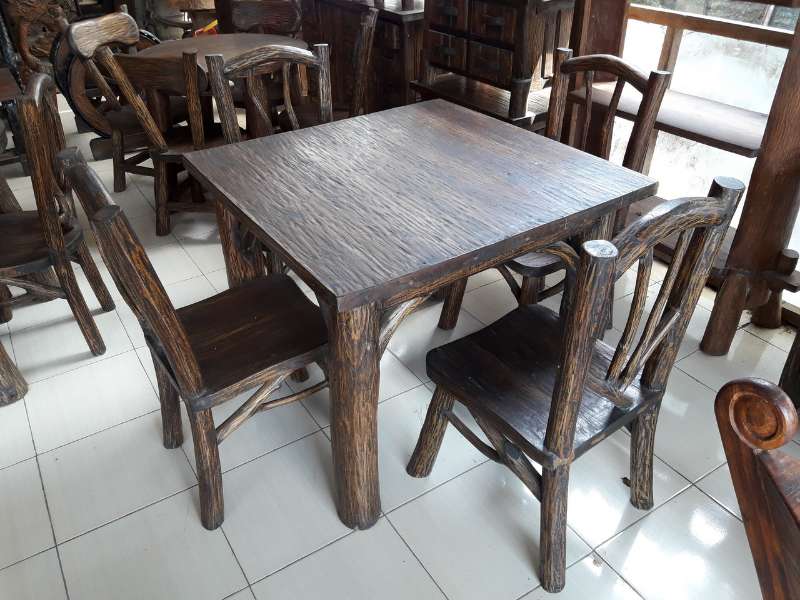 MEJA KURSI RUSTIC AKASIA - SALE Akhir Tahun - adasale
