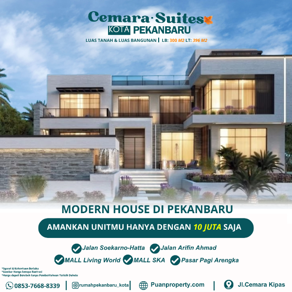 RUMAH MEWAH DENGAN 5 KAMAR TIDUR DI PEKANBARU - adasale