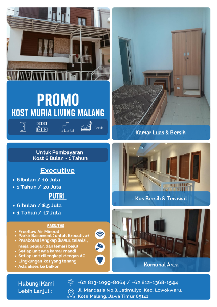 Kost Putra/Putri Muria Living Malang Executive - adasale