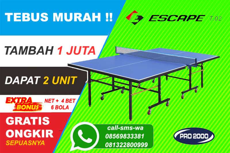 Tenis meja pingpong merk ESCAPE T02 - adasale