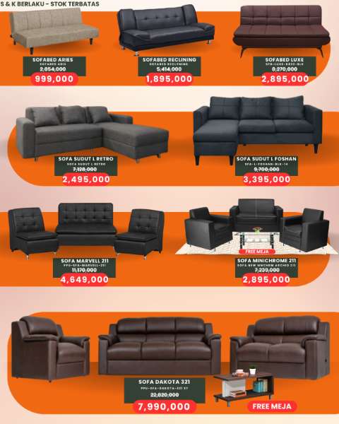 Promo Sofa Sudut_Sofa L_Sofa Sectional - adasale