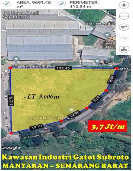 TANAH KAW INDUSTRI CANDI GATOT SUBROTO SEMARANG - adasale