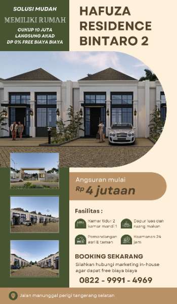 Rumah tanpa DP free biaya di BSD serpong bintaro - adasale