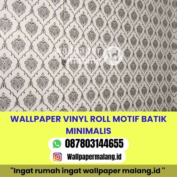 WALLPAPER VINYL ROLL MOTIF BATIK MINIMALIS    - adasale