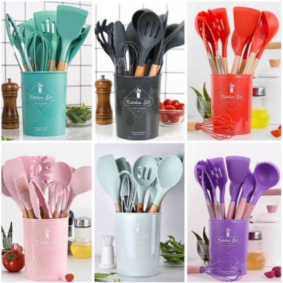 Kitchen utensil set 12pcs silicone - adasale